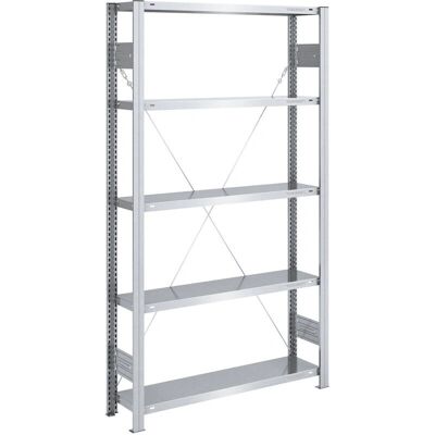 Estantería de Acero Pesado Eurokraft - 2000mm, Zinc, Básico Estantería de Acero Pesado Eurokraft - 2000mm, Zinc, Básico