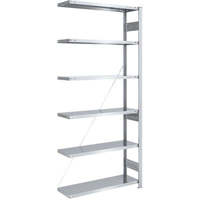 EUROKRAFTpro Verzinktes Lagerregal - 2500 mm - 1000x400 mm EUROKRAFTpro Verzinktes Lagerregal - 2500 mm - 1000x400 mm