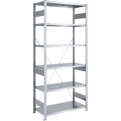 Estantería de Almacén de Acero Galvanizado - Eurokraft Estantería de Almacén de Acero Galvanizado - Eurokraft