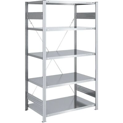 Scaffale magazzino zincato Eurokraft - Base, 2000mm, 1000x800mm - Scaffale Scaffale magazzino zincato Eurokraft - Base, 2000mm, 1000x800mm - Scaffale