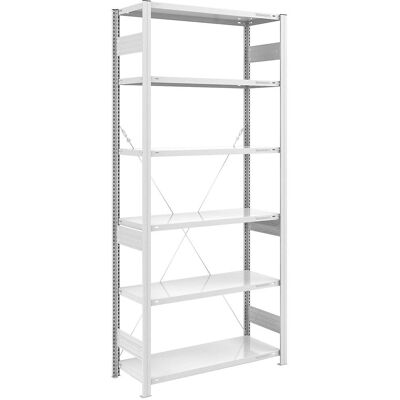 Libreria in acciaio EUROKRAFTpro - 2500mm, 6 ripiani Libreria in acciaio EUROKRAFTpro - 2500mm, 6 ripiani