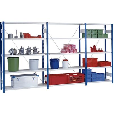 EUROKRAFTpro Lagerregal - Verstellbare Böden, Leicht, 2000mm - Schwerlast EUROKRAFTpro Lagerregal - Verstellbare Böden, Leicht, 2000mm - Schwerlast