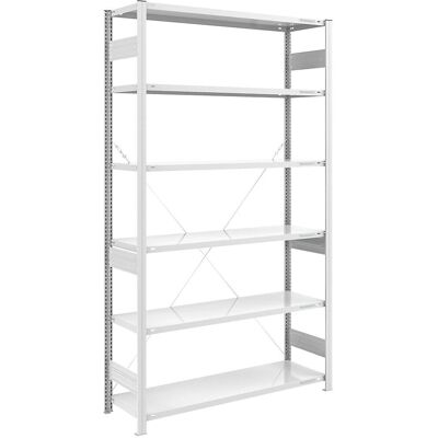 EUROKRAFTpro Stahlregal - Verstellbar, RAL 7035 - Schwerlast EUROKRAFTpro Stahlregal - Verstellbar, RAL 7035 - Schwerlast