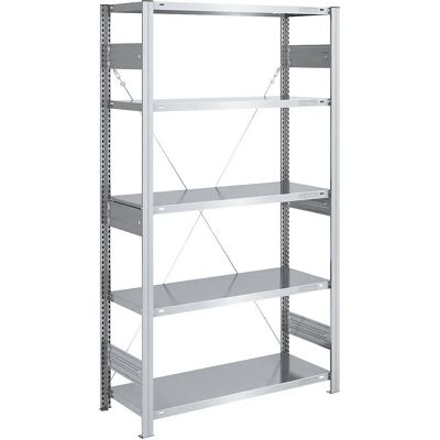 Sistema di scaffalature Eurokraft Pro resistente e zincato - Modello base 2000 mm Sistema di scaffalature Eurokraft Pro resistente e zincato - Modello base 2000 mm