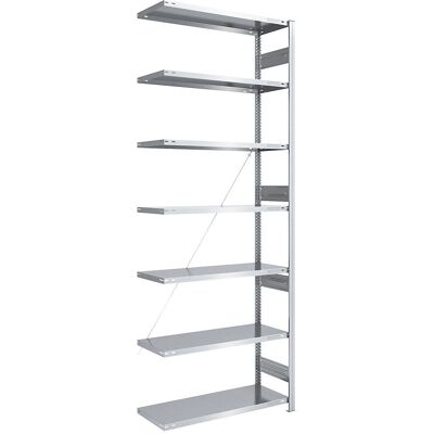 Eurokraft Schwerlastregal, galvanisiert, 3000mm hoch, erweiterbar, 1000x500mm Eurokraft Schwerlastregal, galvanisiert, 3000mm hoch, erweiterbar, 1000x500mm