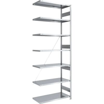 Scaffalatura pesante zincata Eurokraft - Altezza 3000 mm, estensione 1000 x 600 mm Scaffalatura pesante zincata Eurokraft - Altezza 3000 mm, estensione 1000 x 600 mm