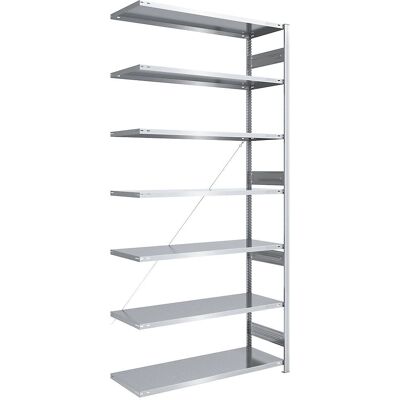 Estantería pesada galvanizada EUROKRAFTpro - 3000mm altura - Ampliación Estantería pesada galvanizada EUROKRAFTpro - 3000mm altura - Ampliación