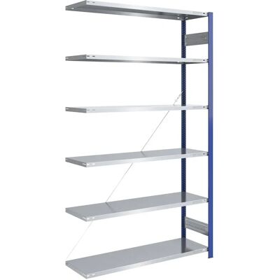 Estantería ajustable Eurokraft Pro - 2500x1300mm, Azul Estantería ajustable Eurokraft Pro - 2500x1300mm, Azul