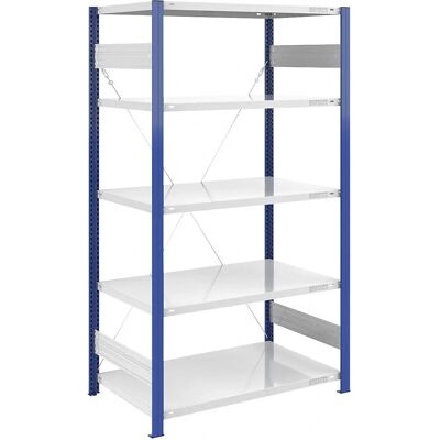 Scaffale Eurokraft Pro - Blu e Grigio, 2000x1000mm Scaffale Eurokraft Pro - Blu e Grigio, 2000x1000mm