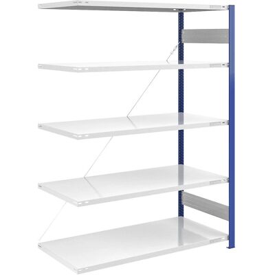 Eurokraft Verstellbares Lagerregal - Hellgrau, Blaue Stützen - 2000x1300mm Eurokraft Verstellbares Lagerregal - Hellgrau, Blaue Stützen - 2000x1300mm