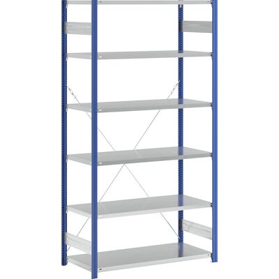 Estantería ajustable de almacén EUROKRAFTpro - Gris claro / Azul Genciana Estantería ajustable de almacén EUROKRAFTpro - Gris claro / Azul Genciana
