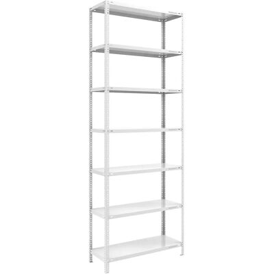 Estantería resistente de acero Eurokraft - 3000mm, 7 estantes, gris claro Estantería resistente de acero Eurokraft - 3000mm, 7 estantes, gris claro