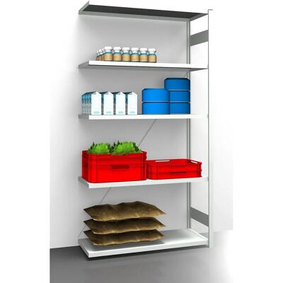 Estantería Higiénica Eurokraft Pro - Ampliable, 2350mm, 5 baldas Estantería Higiénica Eurokraft Pro - Ampliable, 2350mm, 5 baldas
