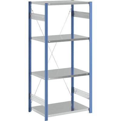 Estantería ajustable EUROKRAFTpro - Modelo básico, 2000mm, Azul Estantería ajustable EUROKRAFTpro - Modelo básico, 2000mm, Azul