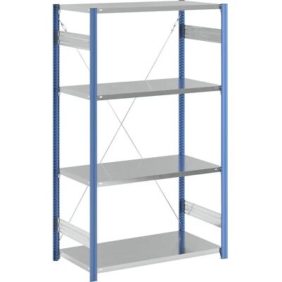 Estantería ajustable de acero EUROKRAFTpro - Básica, 2000mm H, 1215mm W Estantería ajustable de acero EUROKRAFTpro - Básica, 2000mm H, 1215mm W