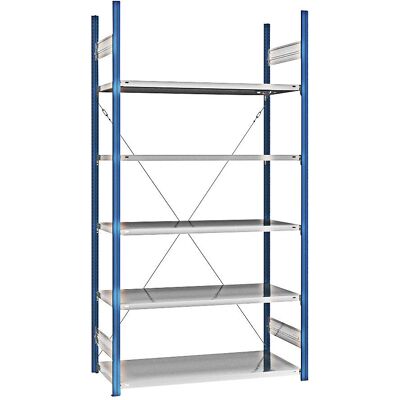 Scaffale in acciaio regolabile EUROKRAFTpro - Base, Blu/Zincato Scaffale in acciaio regolabile EUROKRAFTpro - Base, Blu/Zincato