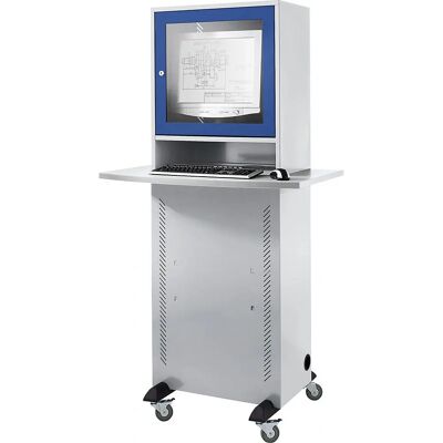 Armadio per computer Eurokraft Basic - Acciaio, con serratura, TFT 20" Armadio per computer Eurokraft Basic - Acciaio, con serratura, TFT 20"