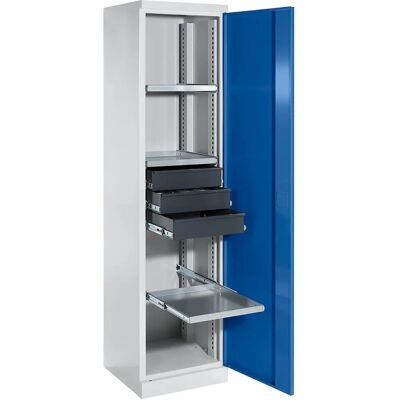 Eurokraft pro Armario de almacenamiento - Estantes ajustables, Puerta de acero Eurokraft pro Armario de almacenamiento - Estantes ajustables, Puerta de acero