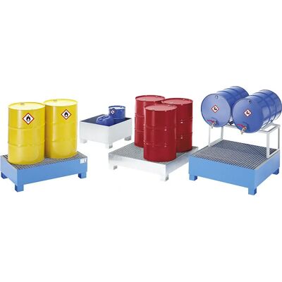 Bacinella di contenimento in acciaio Eurokraft - 200L, Zincata, Approvata Bacinella di contenimento in acciaio Eurokraft - 200L, Zincata, Approvata