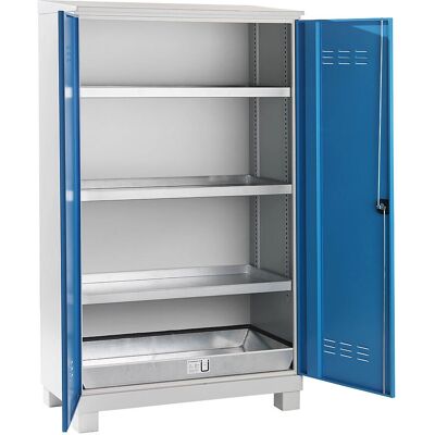Armario de almacenamiento exterior Eurokraft pro - Acero, con cerradura y ventilación Armario de almacenamiento exterior Eurokraft pro - Acero, con cerradura y ventilación