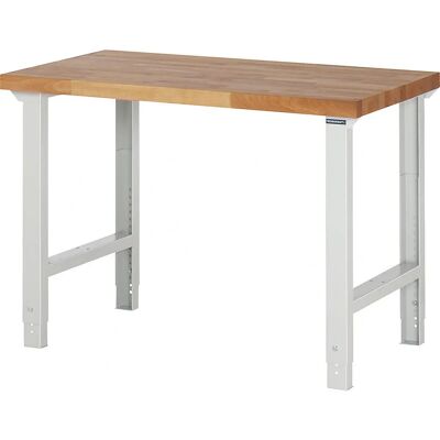 Banco de trabajo modular Eurokraft Pro - Haya, Gris claro - Mesas de trabajo Banco de trabajo modular Eurokraft Pro - Haya, Gris claro - Mesas de trabajo