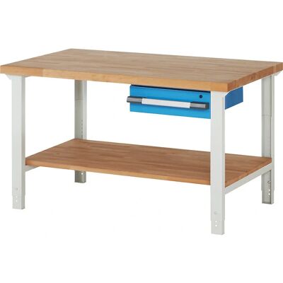 Banco de trabajo modular Eurokraft Pro Serie 7000 - Azul claro RAL 5012 Banco de trabajo modular Eurokraft Pro Serie 7000 - Azul claro RAL 5012