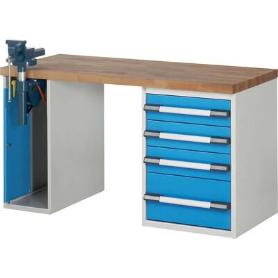 Eurokraft pro Modular Werkstattbank - 1500x700mm, Hellgrau Eurokraft pro Modular Werkstattbank - 1500x700mm, Hellgrau