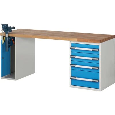 Eurokraft Pro Serie 7000 Modularer Werkbank - Hellblau RAL 5012 Eurokraft Pro Serie 7000 Modularer Werkbank - Hellblau RAL 5012