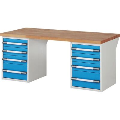 Eurokraft Pro Banco da Lavoro - Sistema Modulare con 8 Cassetti - Azzurro Chiaro Eurokraft Pro Banco da Lavoro - Sistema Modulare con 8 Cassetti - Azzurro Chiaro