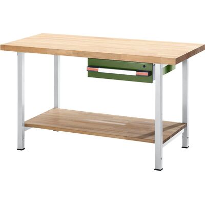 Eurokraft Pro Höhenverstellbarer Werkbank - 750mm, Hellgrau / Resedagrün Eurokraft Pro Höhenverstellbarer Werkbank - 750mm, Hellgrau / Resedagrün