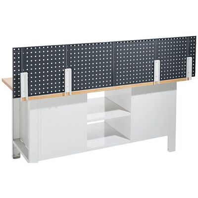 Kit de montagem horizontal Eurokraft Pro - Para placas perfuradas Kit de montagem horizontal Eurokraft Pro - Para placas perfuradas