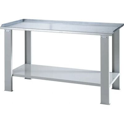 Eurokraft Basic Mesa de oficina pesada - Superfície de aço, 850mm, 1500x700mm Eurokraft Basic Mesa de oficina pesada - Superfície de aço, 850mm, 1500x700mm