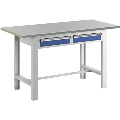 Eurokraft Basic Mesa de Oficina - 1500mm, 2 Gavetas, Azul Eurokraft Basic Mesa de Oficina - 1500mm, 2 Gavetas, Azul