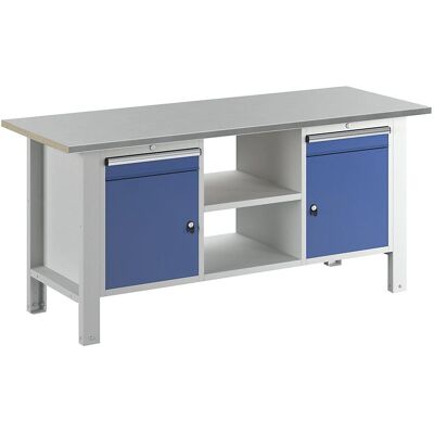 Mesa de taller Eurokraft Basic - Sistema modular, 1850mm, Superficie de acero Mesa de taller Eurokraft Basic - Sistema modular, 1850mm, Superficie de acero