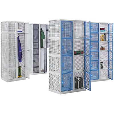 EUROKRAFTpro AMSTERDAM perforierter Stahlschrank - 4 Fächer EUROKRAFTpro AMSTERDAM perforierter Stahlschrank - 4 Fächer