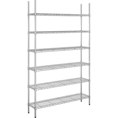 Estantería de rejilla de acero Kaiserkraft - 6 baldas - 1220 x 360 mm Estantería de rejilla de acero Kaiserkraft - 6 baldas - 1220 x 360 mm
