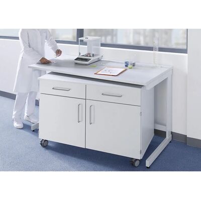 KaiserKraft Laborgrundschrank - 836mm breit, Lichtgrau, 2 Schubladen KaiserKraft Laborgrundschrank - 836mm breit, Lichtgrau, 2 Schubladen