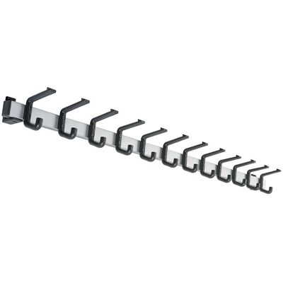 Percha de aluminio de Kaiserkraft - 1200mm, 12 ganchos, plateada Percha de aluminio de Kaiserkraft - 1200mm, 12 ganchos, plateada