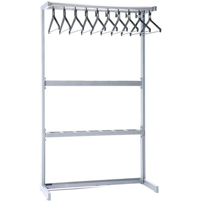 Perchero de acero inoxidable Eurokraft pro con soporte para paraguas - Perchero Perchero de acero inoxidable Eurokraft pro con soporte para paraguas - Perchero
