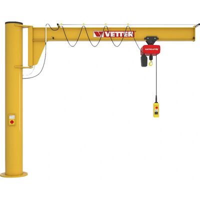 Vetter ASSISTENT AS Grua de coluna giratória - 1000kg, alcance de 4m, montagem flexível Vetter ASSISTENT AS Grua de coluna giratória - 1000kg, alcance de 4m, montagem flexível