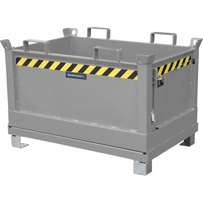 Eurokraft pro Contenitore con sportello, 0,5 m³, grigio RAL 7005 - contenitore di stoccaggio Eurokraft pro Contenitore con sportello, 0,5 m³, grigio RAL 7005 - contenitore di stoccaggio