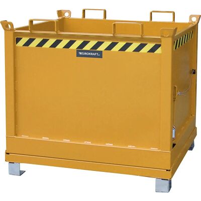 Contenitore in acciaio eurokraft pro - 1m³, Giallo Arancione, Impilabile Contenitore in acciaio eurokraft pro - 1m³, Giallo Arancione, Impilabile