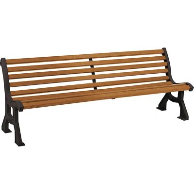 Procisy Lublin Eichenbank - 385mm Sitz, Helles Eichen-Dekor, Schwarzer Rahmen Procisy Lublin Eichenbank - 385mm Sitz, Helles Eichen-Dekor, Schwarzer Rahmen