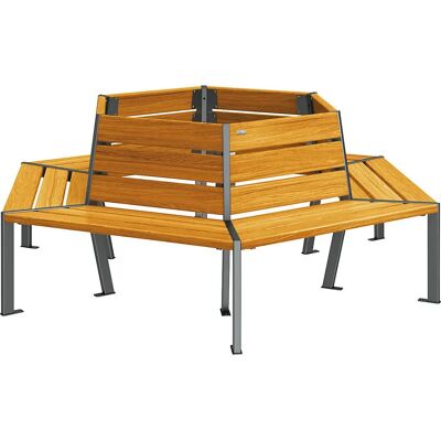 Procity Silaos Holzbank - PEFC Eiche, Grau Stahlrahmen - Outdoor Procity Silaos Holzbank - PEFC Eiche, Grau Stahlrahmen - Outdoor