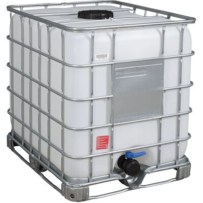 Contenedor IBC Kaiserkraft - 1000L, Marco de acero, UV resistente Contenedor IBC Kaiserkraft - 1000L, Marco de acero, UV resistente