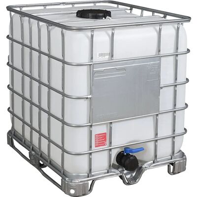 Contenedor IBC Recyc. 1000L Kaiserkraft - Paleta de Acero Contenedor IBC Recyc. 1000L Kaiserkraft - Paleta de Acero
