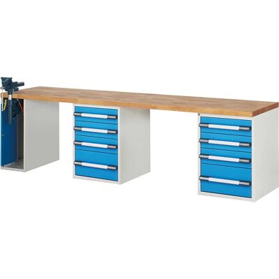 eurokraft pro 7000 - Bancada de trabalho modular - 8 gavetas - Cinza claro eurokraft pro 7000 - Bancada de trabalho modular - 8 gavetas - Cinza claro