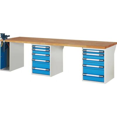 Eurokraft pro Serie 7000 Werkbank - Modulares System mit 10 Schubladen Eurokraft pro Serie 7000 Werkbank - Modulares System mit 10 Schubladen