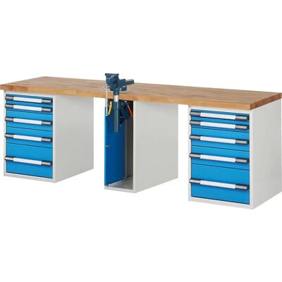 Eurokraft pro Serie 7000 Banco da Lavoro - Sistema Modulare, 10 Cassetti Eurokraft pro Serie 7000 Banco da Lavoro - Sistema Modulare, 10 Cassetti