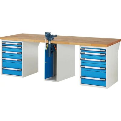 Eurokraft Pro Serie 7000 - Banco de trabajo modular con 10 cajones Eurokraft Pro Serie 7000 - Banco de trabajo modular con 10 cajones